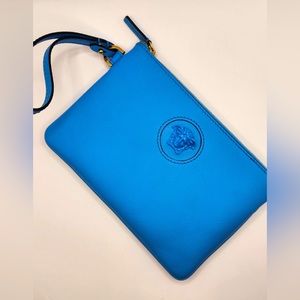 BNWT  Versace Blue La Medusa Pouch